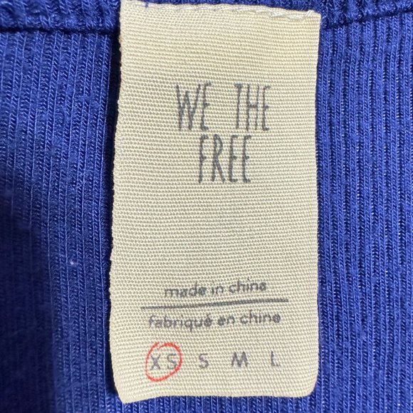 🎉😀CLEARANCE SALE!!😀🎉FREE PEOPLE We The Free On Rewind Tee in Sapphire - Picture 6 of 9